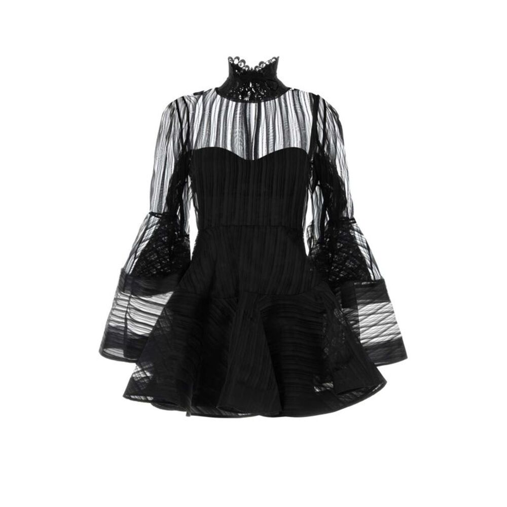 Zimmermann Women Black Organdy Valiant Mini Dress